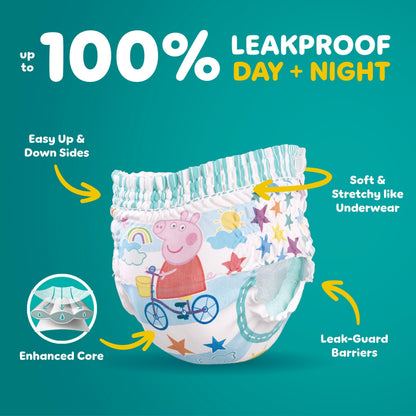 Pampers Easy Ups Girls & Boys Potty Training Pants, Size 7 (5T6T), Peppa Absorbent Training Underwear, Up to 100% Leakproof Day and Night, Hypoallergenic, 1 Pack (Count of 70) 🍁 All In One Marketplace Canada