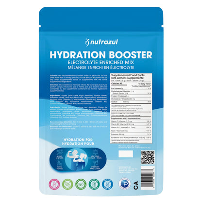 Nutrazul Hydration Booster, Electrolytes Powder Sticks with Sodium, Potassium, Vitamin B6 & B12, No Artificial Sweeteners, Acai Berry, Lemon Lime, Passion Fruit Flavour, 30 Sticks 🍁 All In One Marketplace Canada