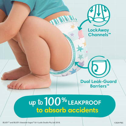 Pampers Easy Ups Girls & Boys Potty Training Pants, Size 5 (3T4T), Bluey Absorbent Training Underwear, Up to 100% Leakproof Day and Night, Hypoallergenic, 1 Pack (Count of 66) 🍁 All In One Marketplace Canada
