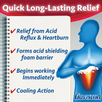 Gaviscon Extra Strength Tablets - 120 Count - Chewable Foaming Antacid Tablets for Day and Night Heartburn Relief, Acid Reflux and GERD Relief, Cooling & Refreshing Peppermint - Free of Aluminum 🍁 All In One Marketplace Canada