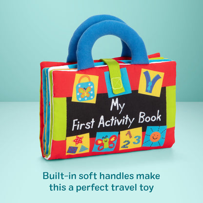 Melissa & Doug K’s Kids My First Activity Book, Soft Cloth Baby Book with Infant Toys—Puppets, Crinkles, Buttons, Buckles & Clock, Machine Washable Montessori Baby Toys for Kids 0–24 Months 🍁 All In One Marketplace Canada