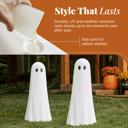 Step2 Boo Buddy Halloween Ghost Statue, White, 40 in, 1 Pack