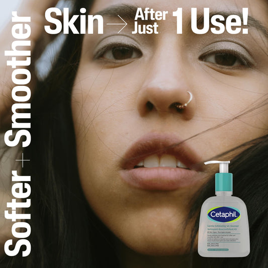 Cetaphil Gentle Exfoliating SA Cleanser, Triple Acid Face Wash with Salicylic, Mandelic & Gluconolactone, Hydrating Facial Cleanser for All Skin Types, Dermatologist Recommended, 473ml 🍁 All In One Marketplace Canada