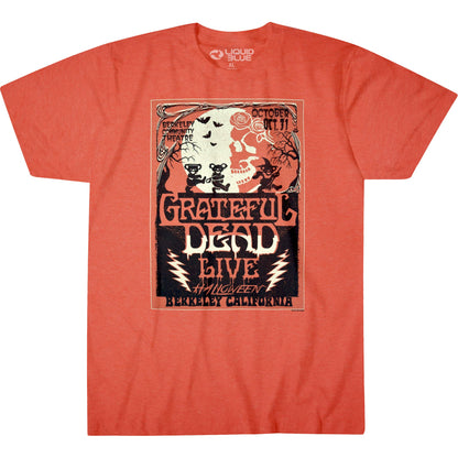 Liquid Blue Grateful Dead Berkeley Moon Live Halloween Ss Tee, Orange, X-Large