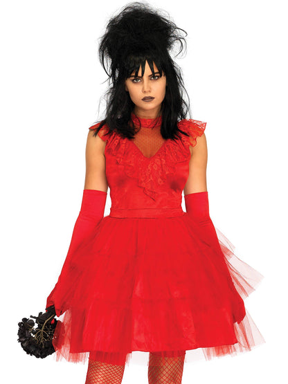 Leg Avenue Women's Beetle Bride 80s Halloween Costume, Red, X-Large