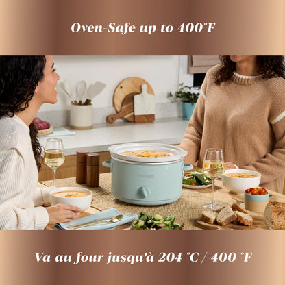 Crock-Pot Design Series 4.5-Quart Manual Slow Cooker, Ocean Fog Green 🍁 All In One Marketplace Canada