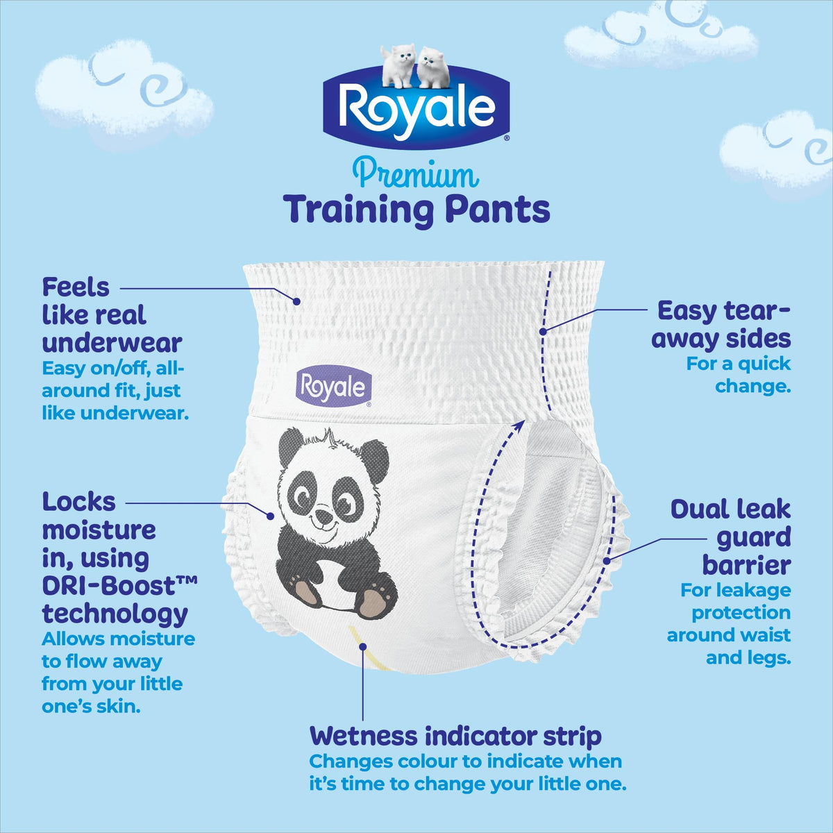 Royale Premium Training Pants, Size X-Large, 4T-5T (38 to 50 lbs), 84 Count, Disposable Training Pants (Packaging may vary) 🍁 All In One Marketplace Canada