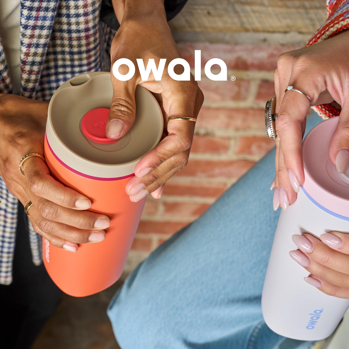 Owala SmoothSip Slider Insulated Stainless Steel Coffee Tumbler, Reusable Iced Coffee Cup, Hot Coffee Travel Mug, BPA Free 20 oz, High Dive 🍁 All In One Marketplace Canada