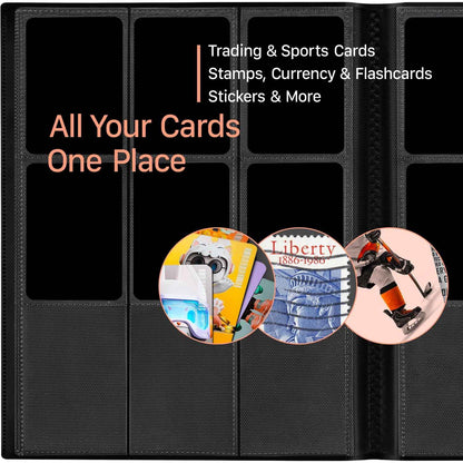 【2026】Trading Card Binder 9 Pocket, Hockey Card Binder with Sleeves Anti-open Strap Waterproof 20-Page 360 Game Cards Binder Holder Gift for Baseball/Soccer/Basketball/Football Cards Collector 🍁 All In One Marketplace Canada