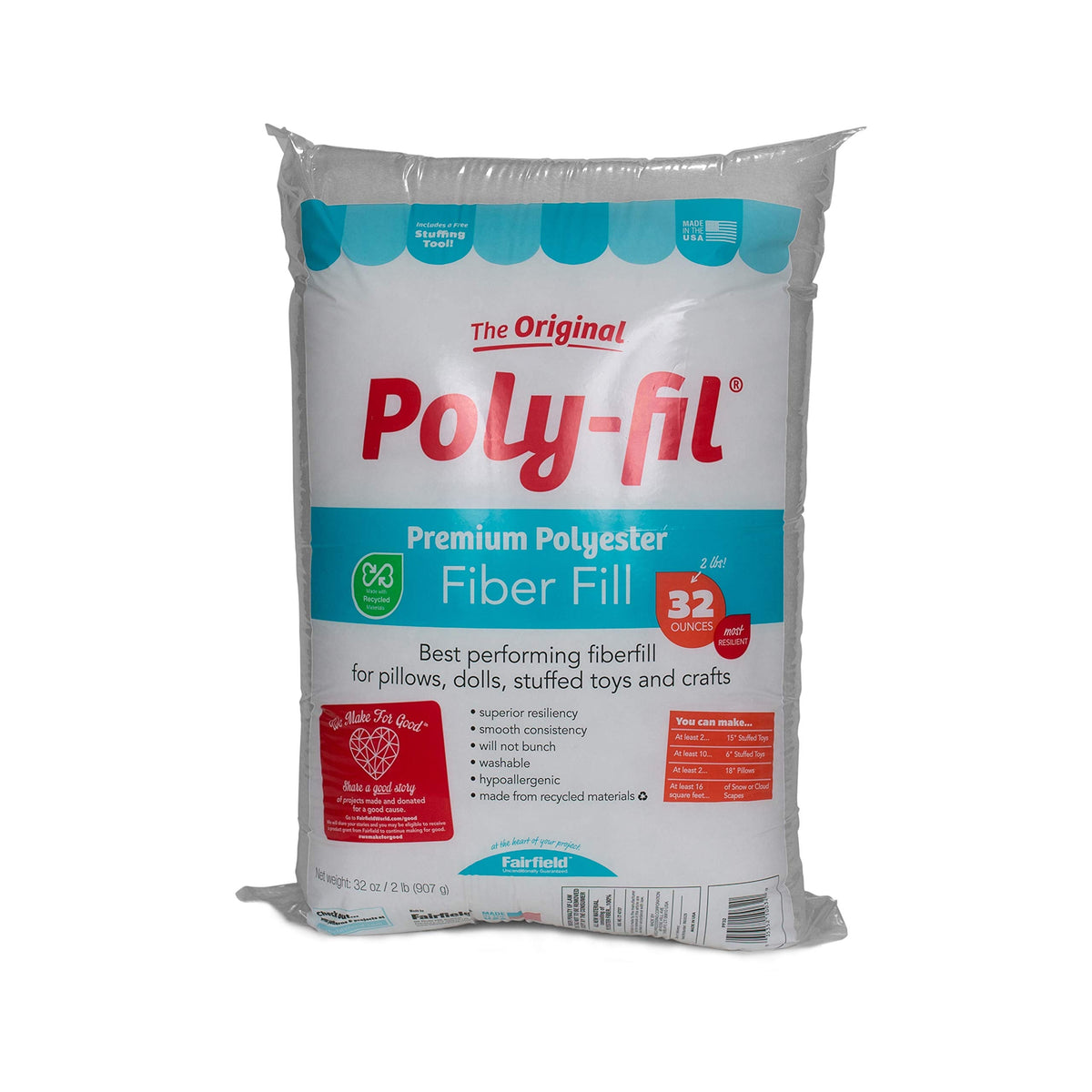 Poly-Fil PF-32 Premium Fiber Fill 32 Ounce Bag, 🍁 All In One Marketplace Canada