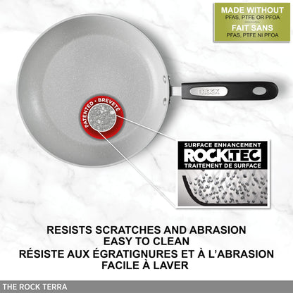 Starfrit The Rock Terra 30cm Ceramic Deep Fry Pan with Lid, PFAS Free 🍁 All In One Marketplace Canada