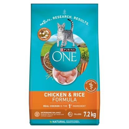 Purina ONE Dry Cat Food, Chicken & Rice Formula - 7.2 kg Bag 🍁 All In One Marketplace Canada