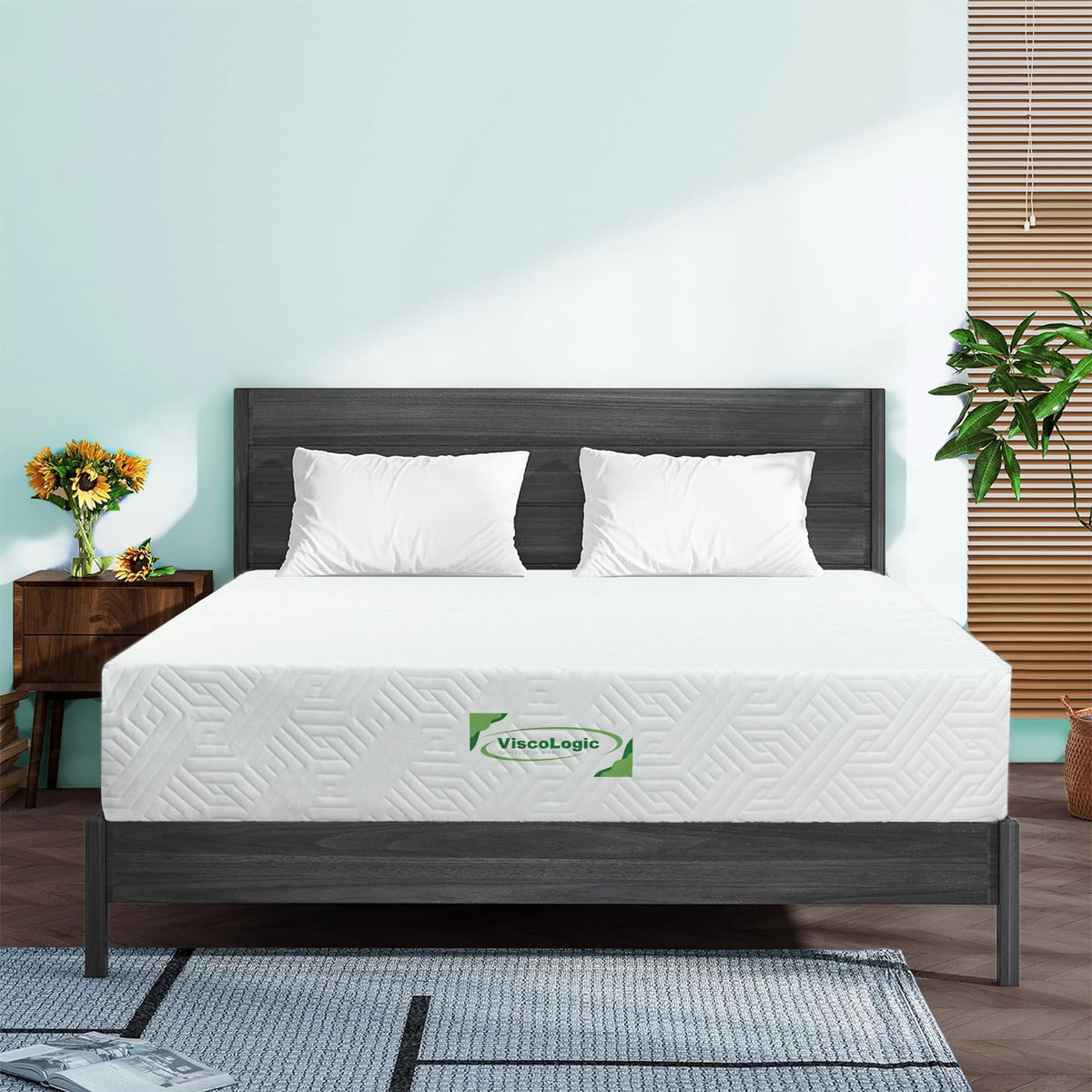 ViscoLogic Made in Canada 6 Inch Twin Mattress, Cool Gel Infused Foam, Medium Firm Support & Pressure Relief, Mattress in a Box, CertiPUR-US®, Twin Size 🍁 All In One Marketplace Canada