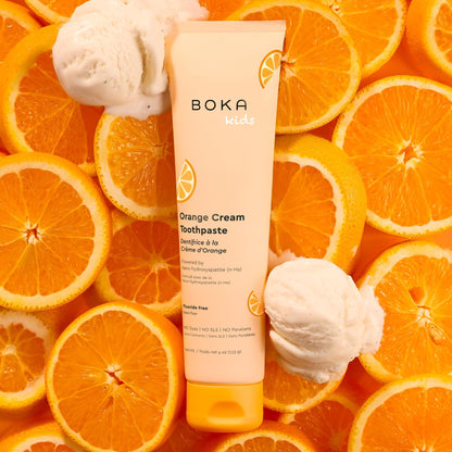 Boka Fluoride Free Toothpaste, Nano Hydroxyapatite, Training Toothpaste - Orange Cream Flavor, 4 Fl Oz (113g) 1Pk 🍁 All In One Marketplace Canada