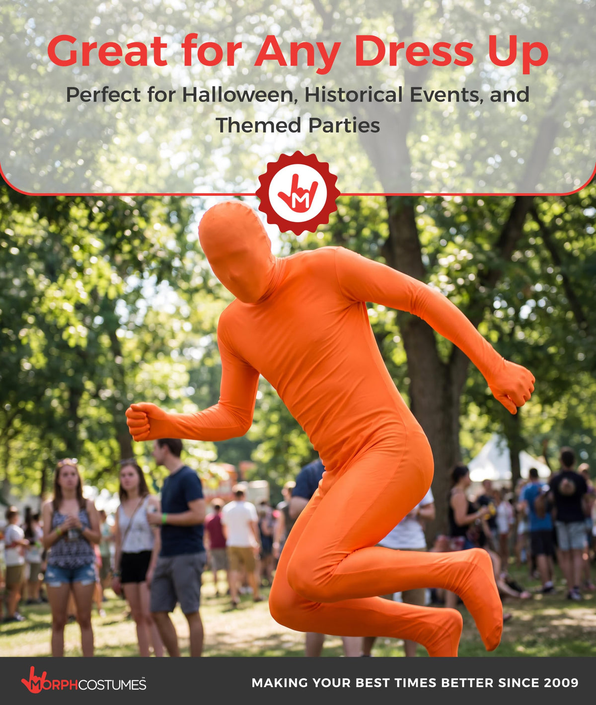 Morphsuits, Orange Morphsuit, Halloween Costume, Medium