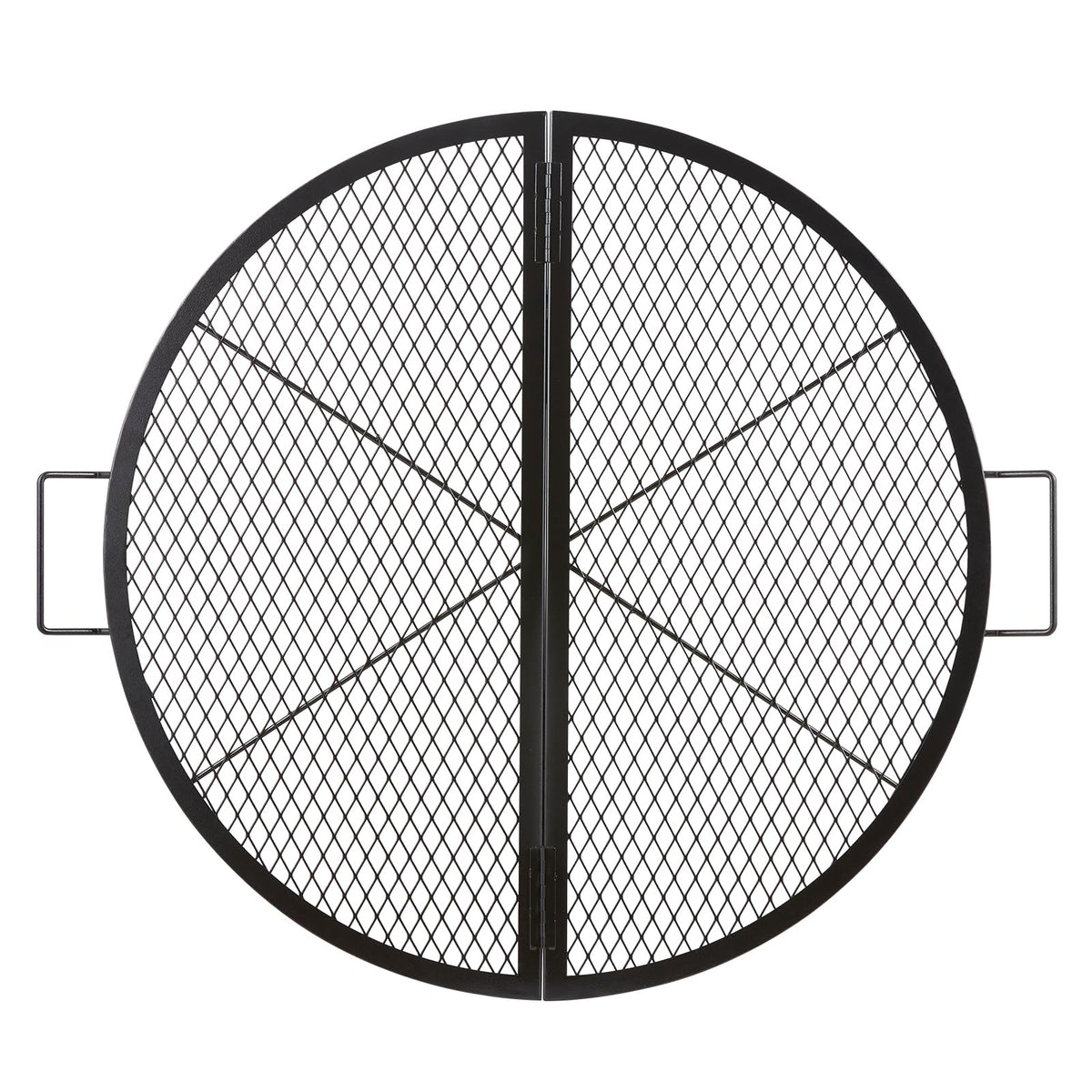 VEVOR X-Marks Fire Pit Grill Grate, Foldable Round Cooking Grate, Heavy Duty Steel Campfire BBQ Grill Grid with Handle and Support X Wire, Portable Camping Cookware for Outside Party, 36 Inch Black 🍁 All In One Marketplace Canada