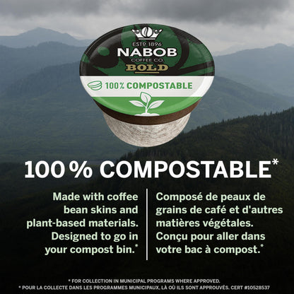 Nabob Full City Dark Coffee 100% Compostable Pods, 292g Box 🍁 All In One Marketplace Canada