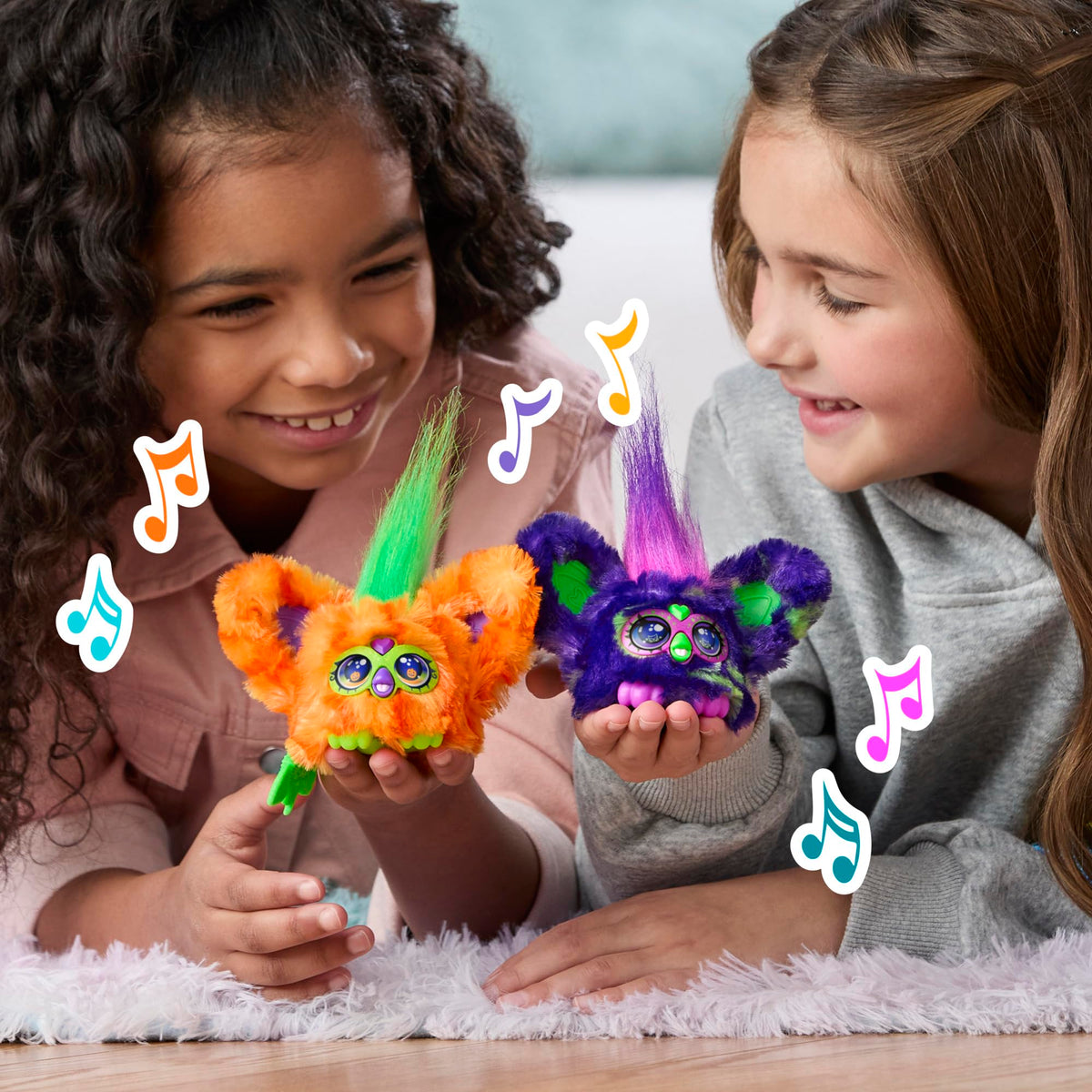 Furby Furblets 2 Pack of Fall Edition Mini Friends Trick-Ee & Boo-Kin, Electronic Halloween Plush Toys for Girls & Boys 6+, Multicolor (Amazon Exclusive)