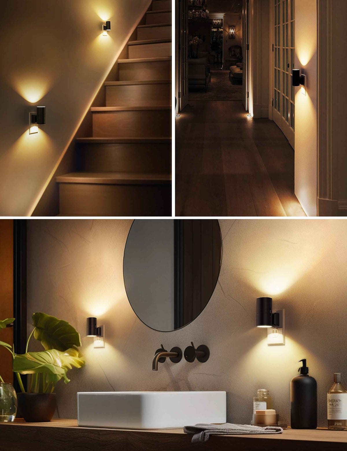 L LOHAS LED Night Light Plug in, [2 Pack] Modern Night Light, Dusk to Dawn Sensor, 0-100LM Adjustable Brightness, Soft White 3000K, Dimmable Night Lights with Light Sensor for Hallway Bedroom Stairway 🍁 All In One Marketplace Canada