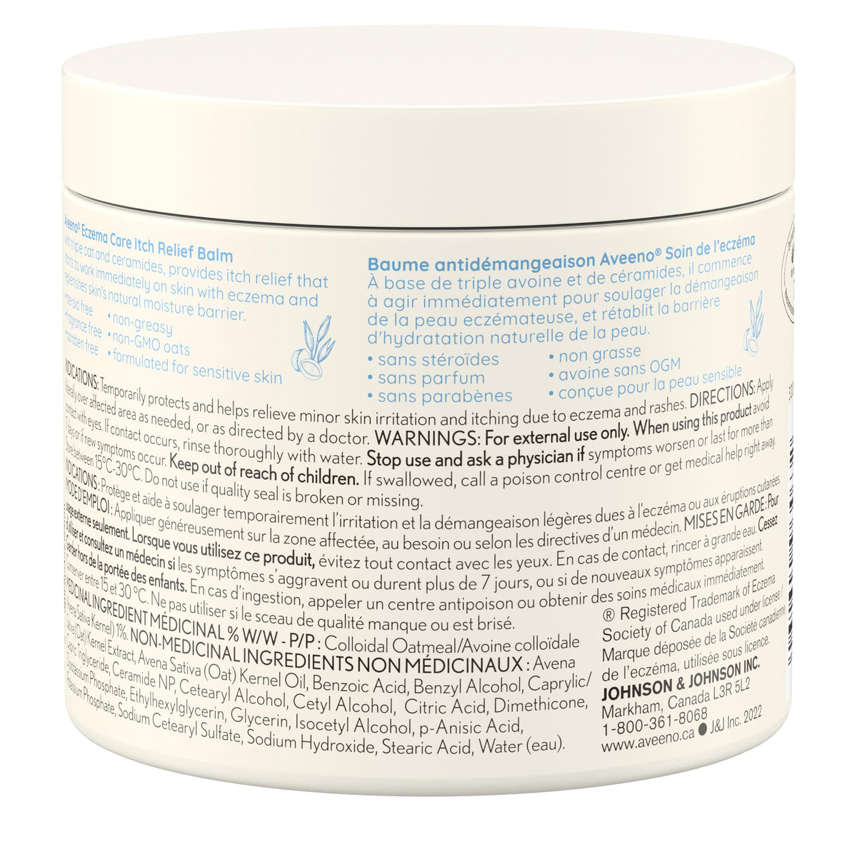 Aveeno Eczema Care Itch Relief Balm, Colloidal Oatmeal Eczema Cream for Instant Itchy Skin Relief, Intense Moisturizing Balm for Sensitive, Eczema-Prone Skin, Steroid- & Fragrance-Free, 311g 🍁 All In One Marketplace Canada