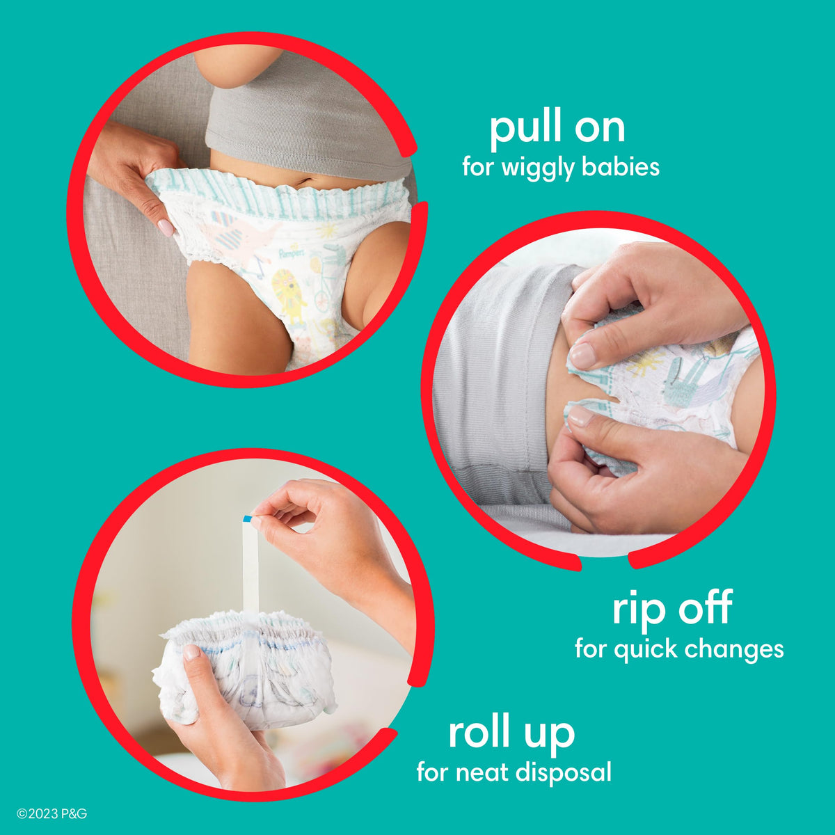 Pampers Diapers - Cruisers 360 degrees - Size 6, 76 Count, up to 100% Leakproof Fit, Designed for Active Babies, Pull On Diaper, EZ Off Tabs Designed for Easy Changes 🍁 All In One Marketplace Canada