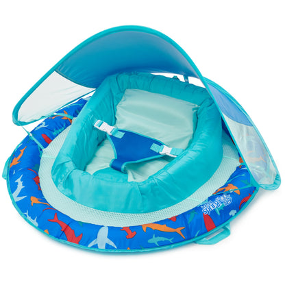 Swimways Infant Spring Float, Baby Pool Float with Canopy & UPF Protection, Swimming Pool Accessories for Kids 3-9 Months, Shark 🍁 All In One Marketplace Canada