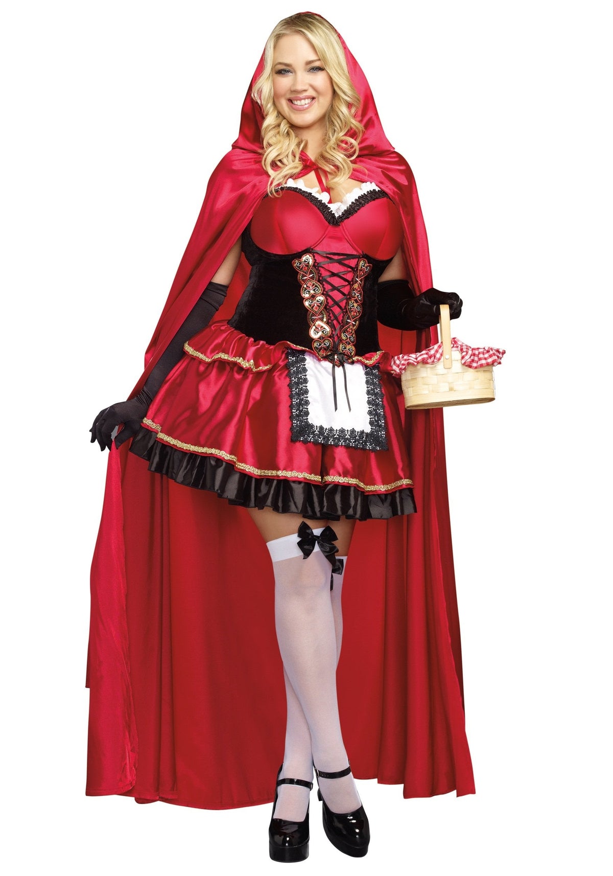 Dreamgirl Adult Sexy Little Red Riding Hood Costume for Women Plus Size, Halloween Costume 3X/4X