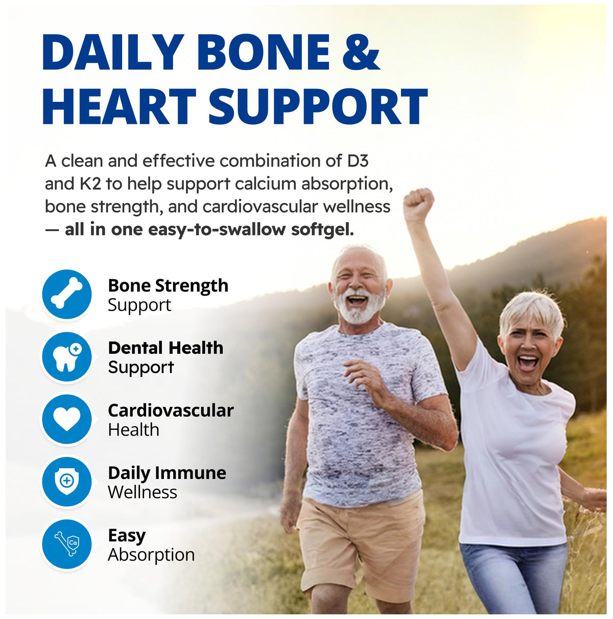 CanPrev - D3 & K2 Vitamin Supplement 240 Softgels 240-Day Supply, K2 MK7 Cholecalciferol Vitamin D3 Supplement, Organic Coconut Oil for Improved Absorption - Helps Build & Maintain Teeth & Bone Health 🍁 All In One Marketplace Canada