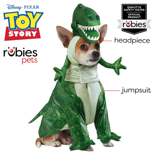 Rubies Disney Toy Story Pet Costume, Rex, X-Large for Themed Parties and Halloween