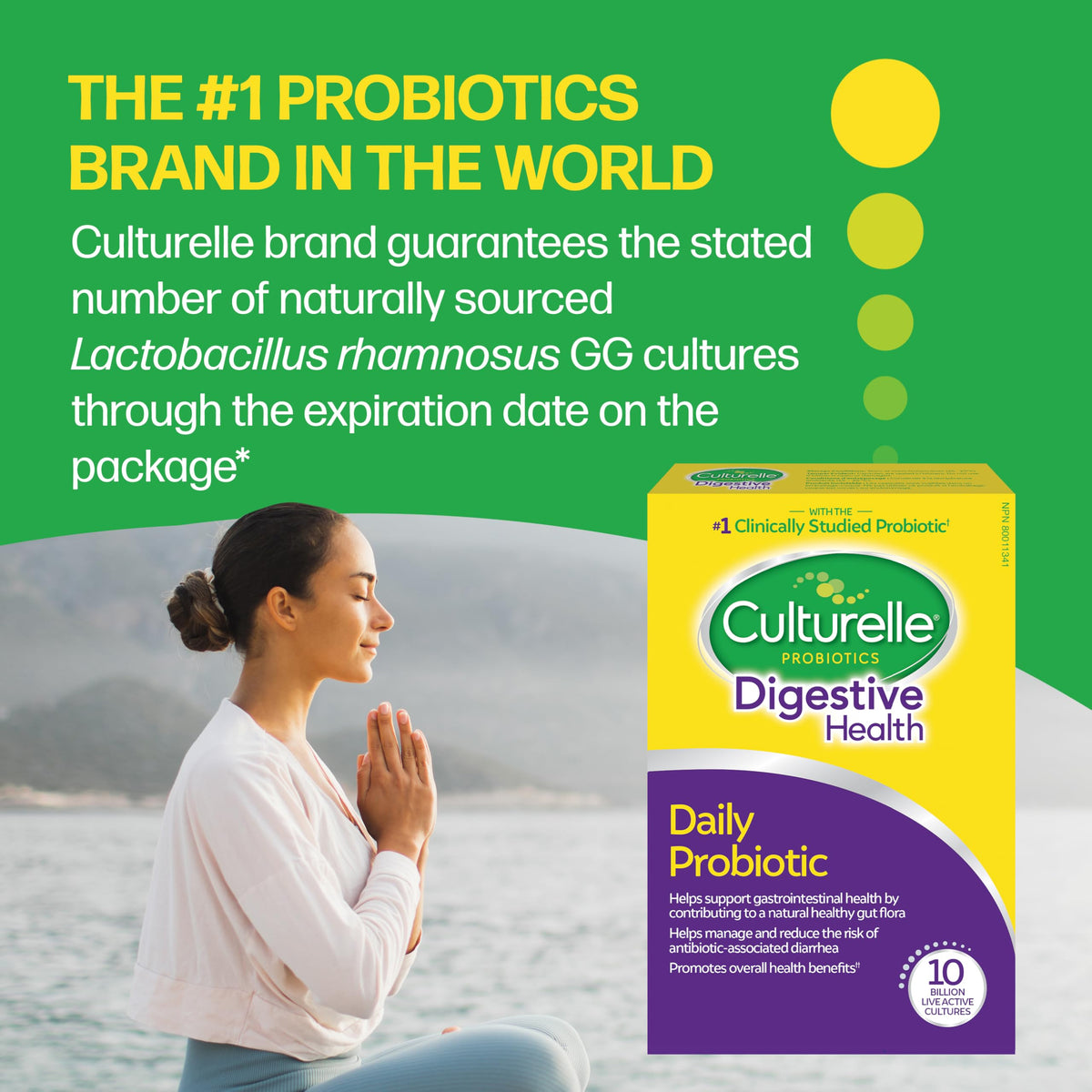 Culturelle Daily Digestive Health Daily Probiotic for Men and Women | With 100% Naturally Sourced Lactobacillus GG Strain †††††† | Pharmacist Recommended ††††† | Gluten Free and Vegan | 30 Count Capsules 🍁 All In One Marketplace Canada