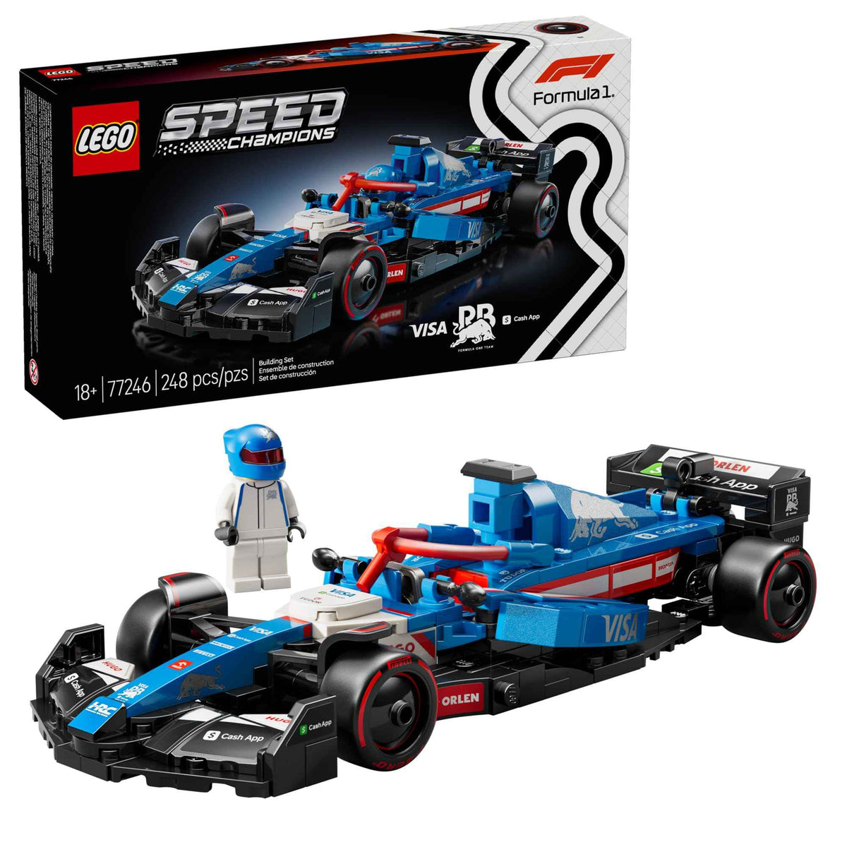 LEGO Speed Champions Visa Cash App RB VCARB 01 F1 Race Car Model Kits - Building Sets for Adults, Ages 18+ W/Realistic Features - F1 DIY Crafts for Display - Gift Ideas for F1 Fans - 77246 🍁 All In One Marketplace Canada