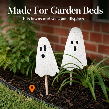 Mud Pie Halloween Metal Ghost Yard Signs, 24", 20"