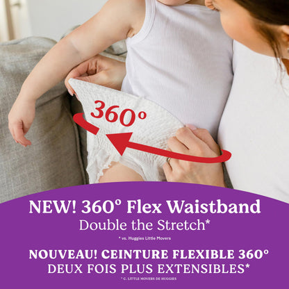 Huggies Size 4 Baby Diapers, Little Movers HuggFit 360° Baby Diapers with 360° Waistband, Size 4 (22-37 lbs), 64 Count, Packaging May Vary 🍁 All In One Marketplace Canada