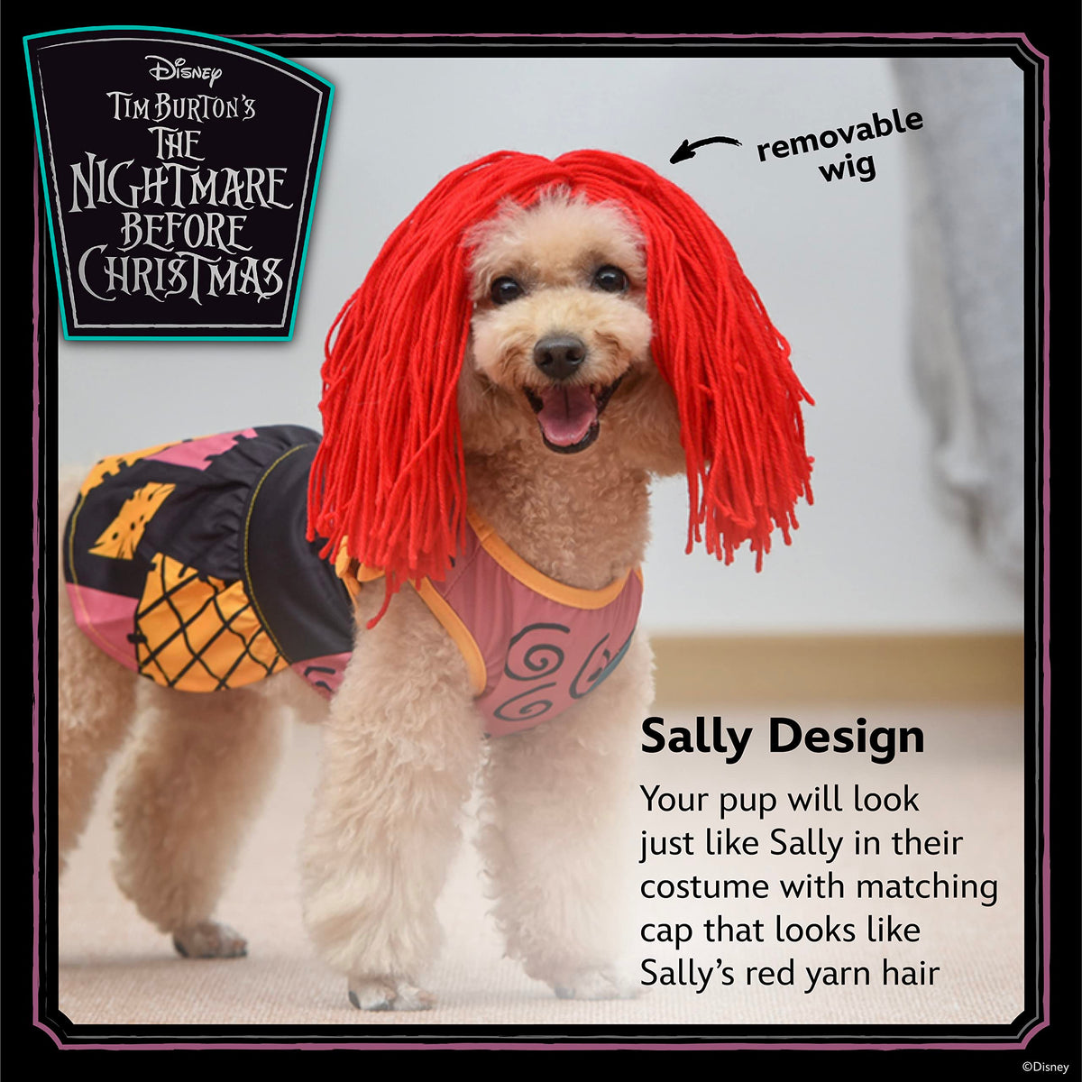 Disney for Pets Halloween Nightmare Before Christmas Sally Dog Costume - Officially Licensed Halloween Costumes for Dogs, Size Large