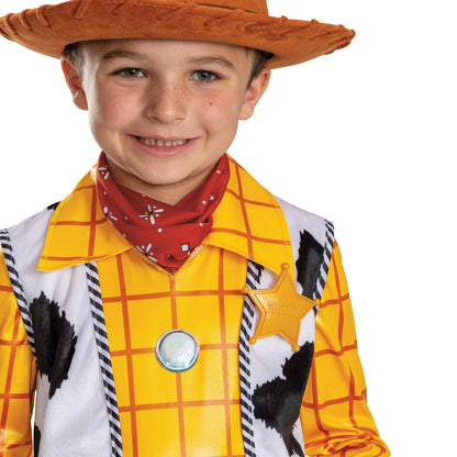 Disney Toy Story Woody Costume, Official Boys Halloween Dress Up Outfit, Size (3T-4T)
