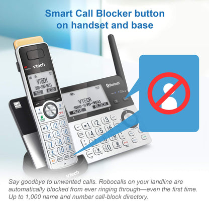 VTech IS8151-5 Answering System with 5 Handsets, Connect to Cell and Super Long Range (IS8151-5S) 🍁 All In One Marketplace Canada