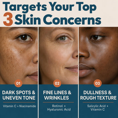 Eva Naturals Vitamin C+ Serum for Face – Anti Aging Facial Serum with Retinol, Salicylic Acid, Niacinamide & Hyaluronic Acid – Dark Spot, Fine Line & Wrinkle Support for Radiant Skin 🍁 All In One Marketplace Canada
