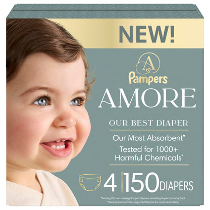 Pampers AMORE, Size 4, Our Best Diaper, 1 Pack (Count of 150) 🍁 All In One Marketplace Canada