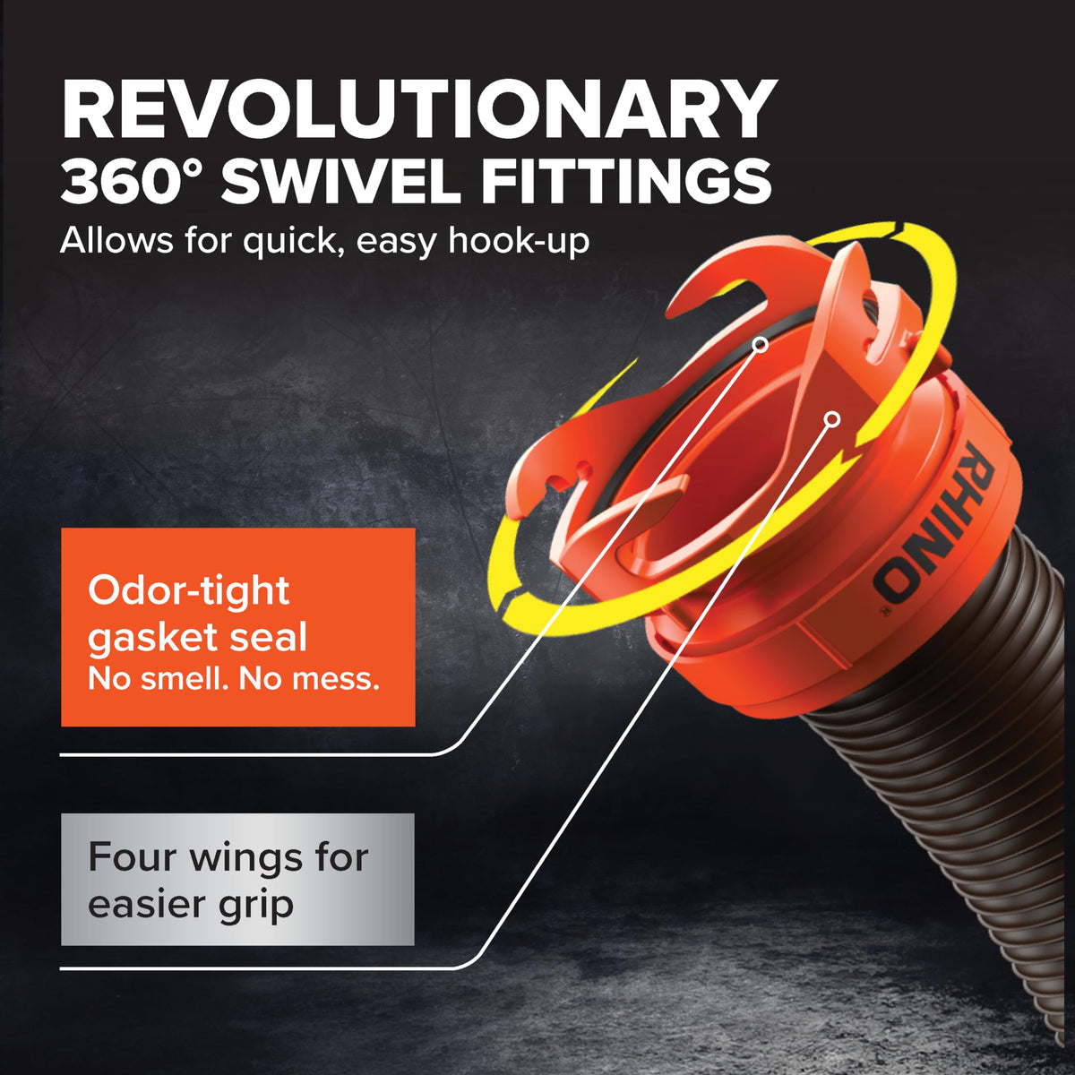 Camco RhinoFLEX 10ft RV Sewer Hose Extension Kit with Swivel Fitting, Extend Your Sewer Hose to Fit Your Needs, Frustration Free-Packaging 🍁 All In One Marketplace Canada