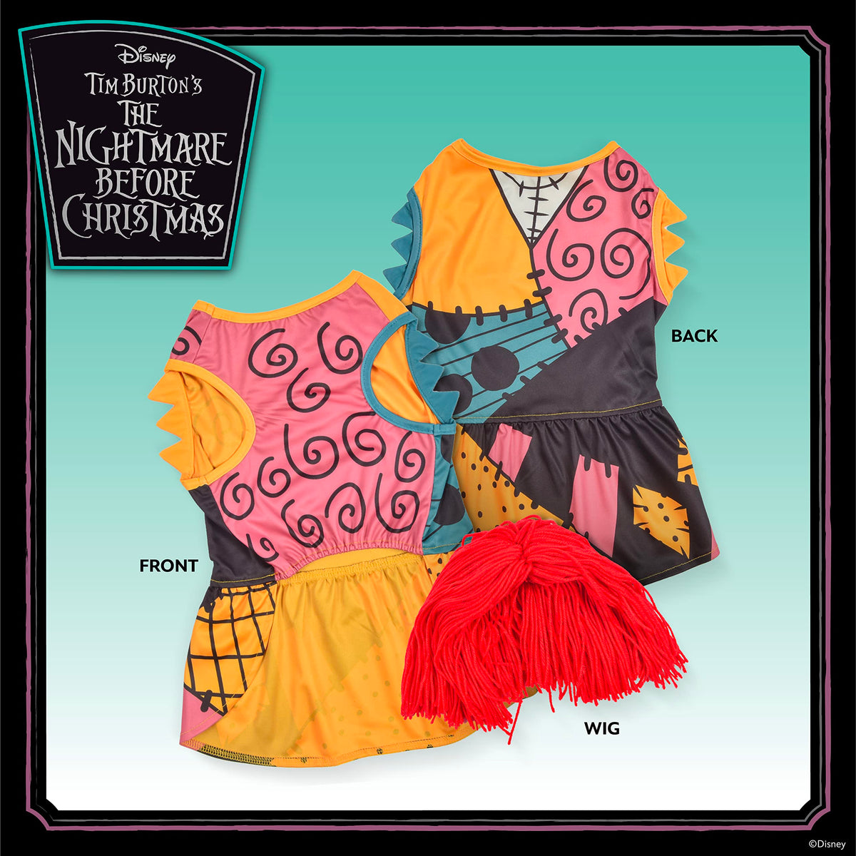 Disney for Pets Halloween Nightmare Before Christmas Sally Dog Costume - Officially Licensed Halloween Costumes for Dogs, Size Large