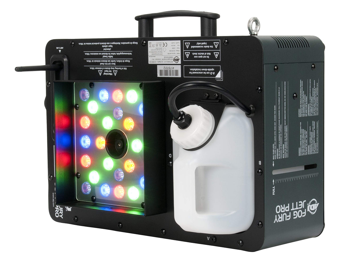 ADJ Fog Fury Jett Pro 1550W Vertical Fog Machine - 28 x 3 Watt LEDs - Black