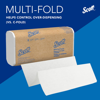Scott Professional Universal Multifold Paper Towels, Bulk (01840), Absorbency Pockets, White, 9.2"x9.4" Towel, Compressed, Compact (250 Sheets/Pack, 16 Packs/Case, 4,000 Sheet Total) 🍁 All In One Marketplace Canada