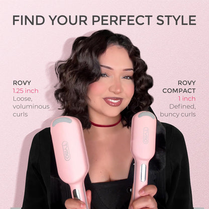 TYMO ROVY Hair Waver Curling Iron, 3-Barrel Ionic Hair Curler with 9 Heat Settings, Beach Waves Crimper for Women, Travel-Friendly, Anti-Scald, Fast Heating, Easy to Use, Pink, 1 inch 🍁 All In One Marketplace Canada