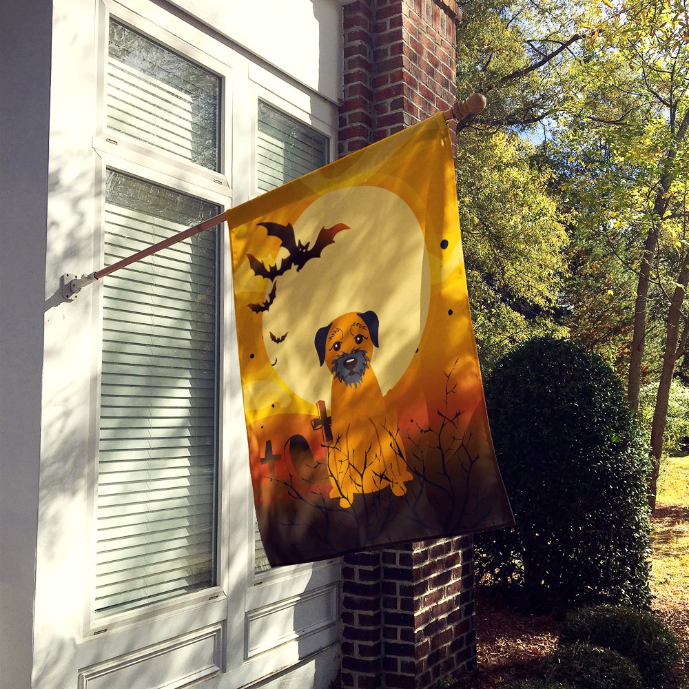Caroline's Treasures BB4305CHF Halloween Border Terrier Flag Canvas House Size, Large, Multicolor