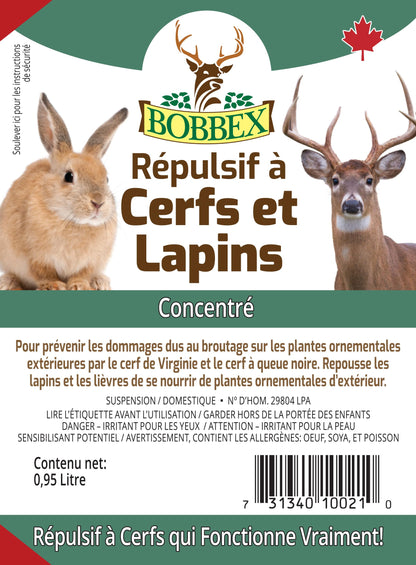 Bobbex Deer & Rabbit Repellent 0.95 Liter Concentrate 🍁 All In One Marketplace Canada