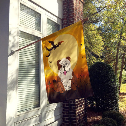 Caroline's Treasures BB4387CHF Halloween English Bulldog Brindle White Flag Canvas House Size, Large, Multicolor