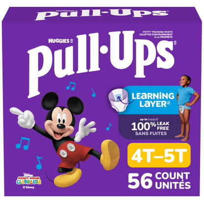 Huggies Size 6 Diapers, Boys Potty Training Underwear, Easy Open Training Pants 4T-5T, Pull-Ups Learning Design for Toddlers, 56ct, Giga Pack 🍁 All In One Marketplace Canada