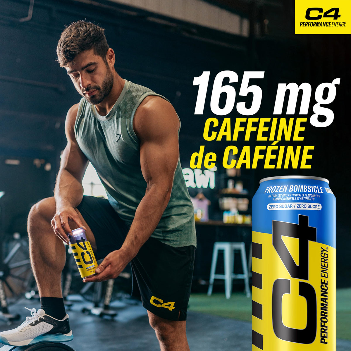 Cellucor C4 Performance Energy Drink, Frozen Bombsicle, Carbonated Sugar Free Drink with no Artificial Colours or Dyes, 473mL, 12 count 🍁 All In One Marketplace Canada