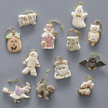 Lenox Trick or Treat 12-Piece Porcelain Halloween Hanging Ornament Set