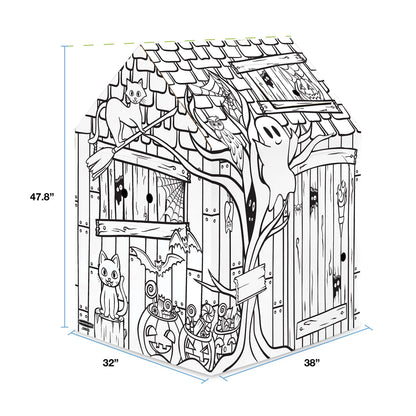 Bankers Box at Play Halloween Playhouse, Cardboard Playhouse and Craft Activity for Kids